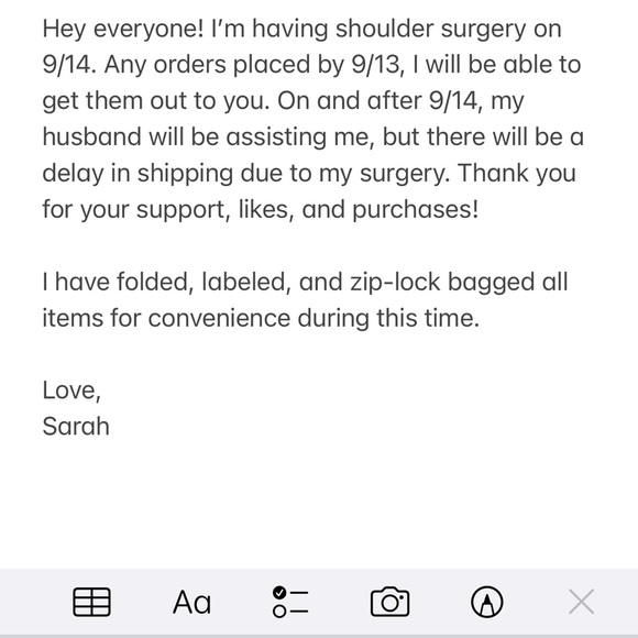 Shipping delays expected after 9/14 due to surgery. - Picture 1 of 1